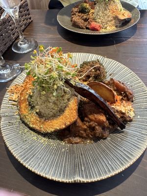 Vegan curry with rice  at PLANT PLANET in Tokyo