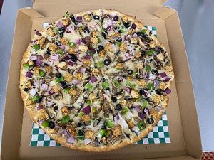 Vegan Bombay Garlic Pizza at Pizza Twist in Concord