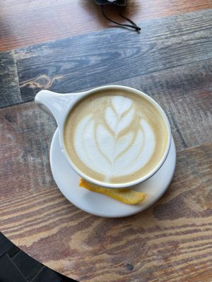Rosemary maple latte  at Coat Check Coffee in Indianapolis