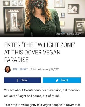 Featured in Seacoast Current at This Stop Is Willoughby - Vegan Shoppe in Dover