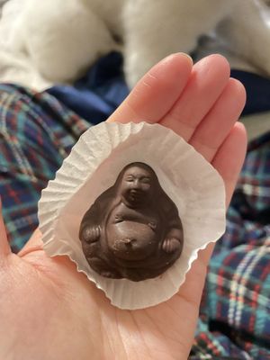 Buddha’s blessing at Divine Treasures in Manchester