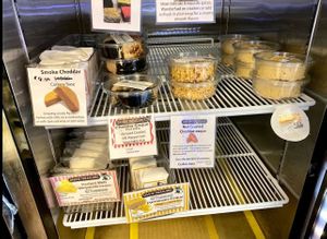 Vegan cheeses  at Divine Treasures in Manchester