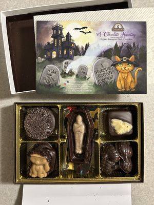 Halloween chocolate box at Divine Treasures in Manchester
