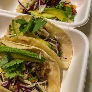 Tacos at Roasted and Raw in Oakland