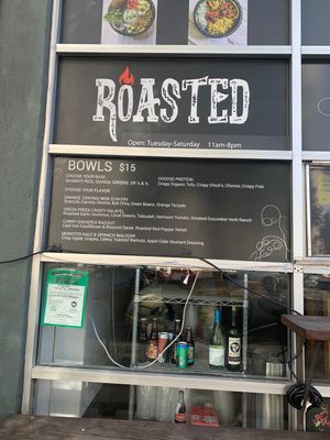Menu  at Roasted and Raw in Oakland