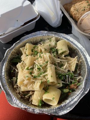 Mushroom stroganoff  at Roasted and Raw in Oakland