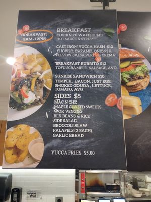 Brekkie and sides at Roasted and Raw in Oakland