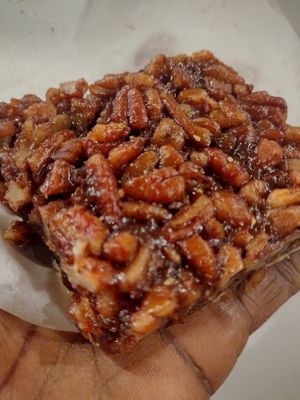 Pecan bar! $4 at Roasted and Raw in Oakland