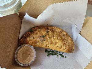 Empanada at Roasted and Raw in Oakland