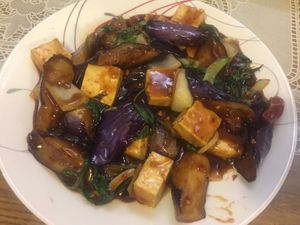 tofu and eggplant at Uncle Wong's in El Cerrito