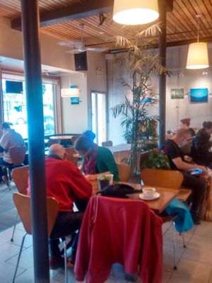 Inside at Baked Cafe in Whitehorse