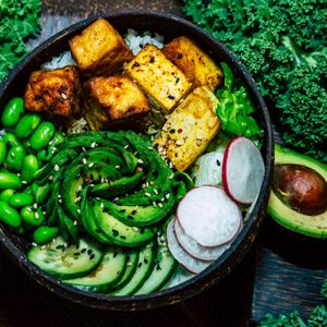 Keto rose poke with organic Tofu at Be Mine Bar & Bistro in Helsinki