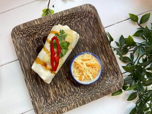 It’s a wrap!
Served with coleslaw  at Be Mine Bar & Bistro in Helsinki