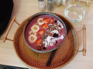 Coco pink smoothie bowl at Be Mine Bar & Bistro in Helsinki