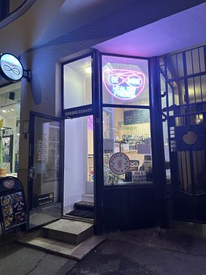 Love the bright beckoning lights   at Be Mine Bar & Bistro in Helsinki