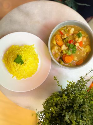 Thai Green Curry with Chickpeas at Be Mine Bar & Bistro in Helsinki