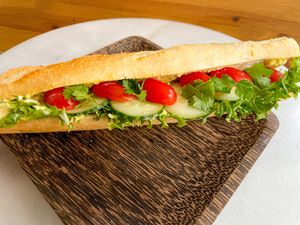 Vegan Egg Salad Baguette at Be Mine Bar & Bistro in Helsinki
