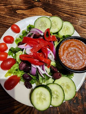 Mediterranean Salad with tomato vinegarette at Local Goat in Pigeon Forge