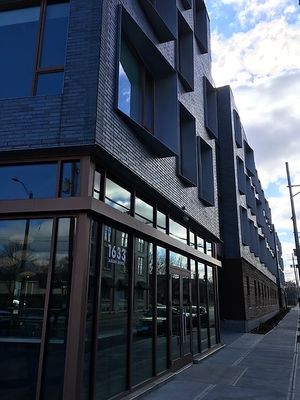 Front corner exterior  at Leavened in Cleveland