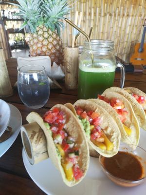 Tacos de plantano at Tierra Verde in Mahahual