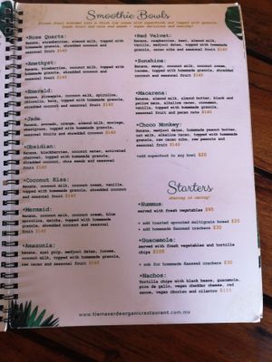 Speisekarte 5 at Tierra Verde in Mahahual