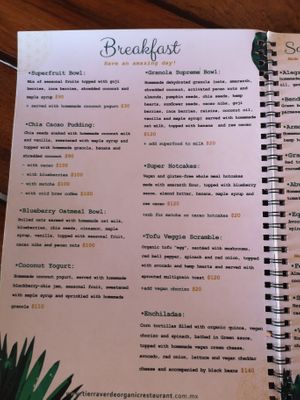 Speisekarte 2 at Tierra Verde in Mahahual