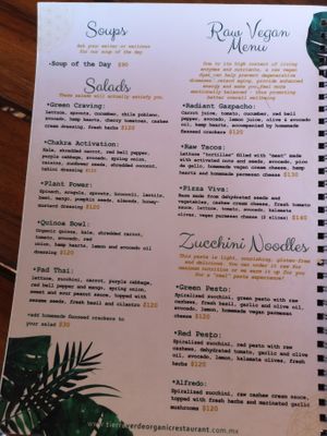 Speisekarte 5 at Tierra Verde in Mahahual