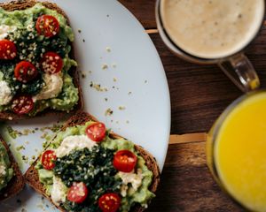 Chimichurri, Avo & Almond Cheese Toast at Tierra Verde in Mahahual