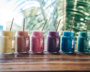 Rainbow Smoothies at Tierra Verde in Mahahual