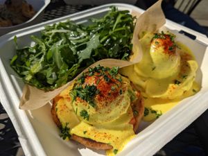 Carrot Lox Benny at Allyum in Seattle