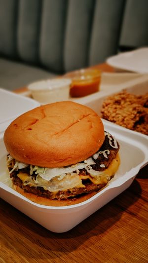 American burger, double patty at Burger Tree in Toronto