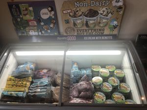 Vegan ice cream at Kafe Stadsparken Huskvarna in Jonkoping