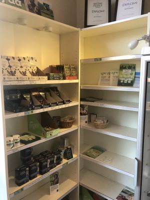 Small shop  at Kafe Stadsparken Huskvarna in Jonkoping