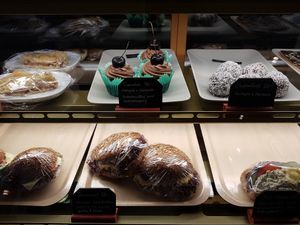 Sweet treats and sandwiches at Kafe Stadsparken Huskvarna in Jonkoping