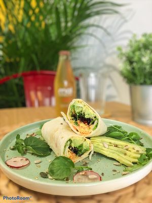 Tropical wrap with avocado. at Vizzio Cafe in Lisbon