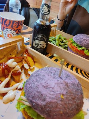 Curiosity cola and burgers at Flower Burger in London