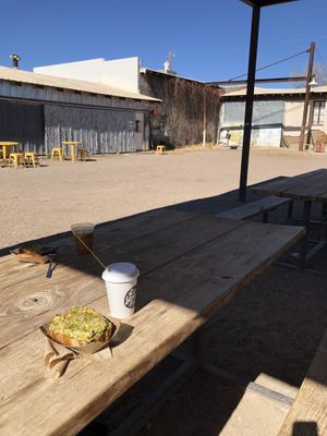Big outdoor space  at Do Your Thing Coffee in Marfa