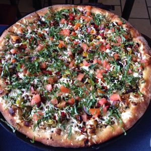 Pesto Mediterranean Pizza  at Vegan Korner in Grand Terrace