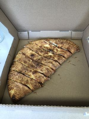 Sliced calzone  at Vegan Korner in Grand Terrace