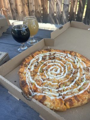 Buffalo chicken ranch pizza - amazing!   at Vegan Korner in Grand Terrace