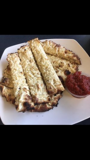 Cheesy bread!! 😍👌🏻 at Vegan Korner in Grand Terrace