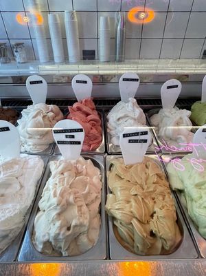 Gelato flavours at The Good Gelato in Puebla