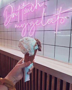 Helado de plátano y ferrero at The Good Gelato in Puebla