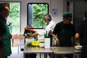 100% Vegan Punjabi Kitchen
Our Vegan Chef Audrey organizing the daily prep  at V-GIYAN in Oxford
