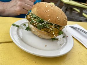 Breakfast sandwich   at Farmacy+Fermentary in Charlottetown