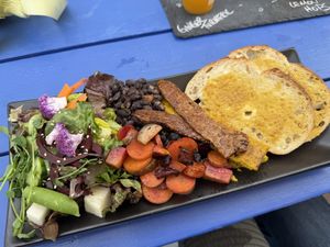 Plough thru with tofu instead of eggss  at Farmacy+Fermentary in Charlottetown