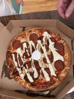 Vegan Pepperonii  at Toppers Pizza in Sioux Falls