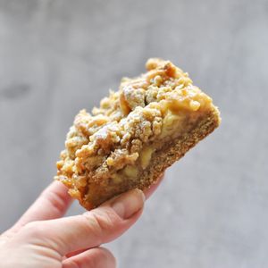 Toffee apple crumble bar at BAKED in Sleaford