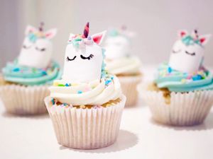Unicorn cupcakes at BAKED in Sleaford