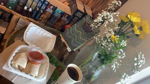 Vegan burrito (with sriracha) and 8oz Americano at Cuppa Tahoe in South Lake Tahoe